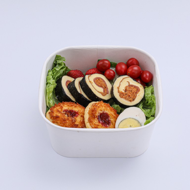 650ml bamboo Paper Square Salad Bowl -WELLERpack
