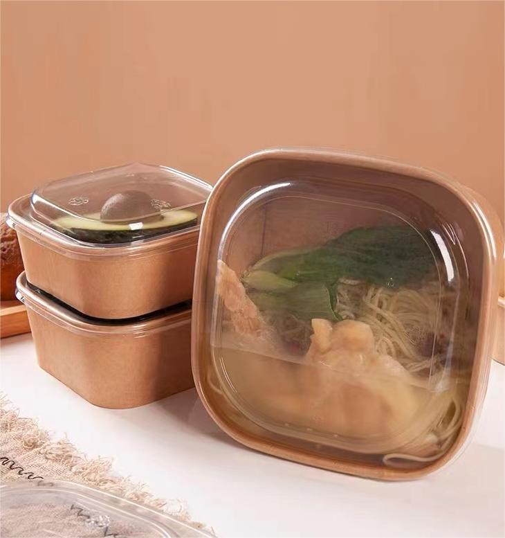 Eco Friendly Square Salad PET Lid Supplier -WELLERpack